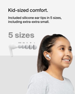 Casti audio Belkin SoundForm Nano 2 pentru copii, Bluetooth 5.3, 28 ore autonomie, Alb - Img 4