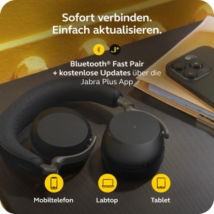 Casti audio Bluetooth Jabra Evolve3 75, cu microfon, anulare zgomot, negru - Img 9