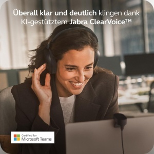 Casti audio Bluetooth Jabra Evolve3 85, Noise Cancelling, 25h autonomie, Negru - Img 5