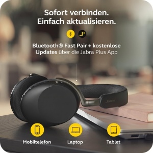 Casti audio Bluetooth Jabra Evolve3 85, Over-Ear, cu microfon, ANC adaptiv, Negru - Img 9