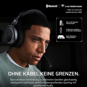 Casti audio Corsair Virtuoso MAX Wireless pentru Xbox, Bluetooth, Dolby Atmos, Negru - Img 5