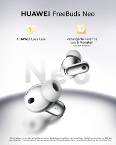 Casti audio HUAWEI FreeBuds Neo, 40 ore autonomie, IP55, argintii - Img 2