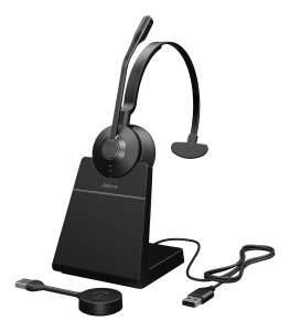 Casti audio Jabra Engage 55 SE Mono, wireless, cu adaptor USB-A, 150 m raza