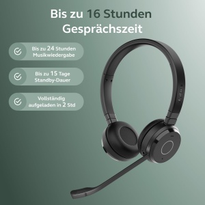 Casti audio Jabra Evolve 65 TE, wireless, cu microfon, negru, autonomie 16 ore - Img 6