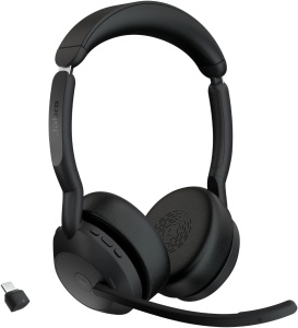 Casti audio Jabra Evolve2 55 - Negru, cu microfoane si ANC