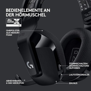 Casti audio Logitech G G733, wireless, LIGHTSYNC RGB, negru - Img 6