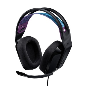 Casti audio Logitech G335, cablu, microfon, 3,5 mm, negru