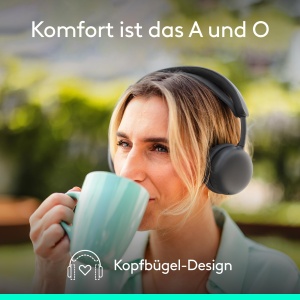 Casti audio Logitech Zone Wireless 2 ES cu ANC, Bluetooth, Grafit - Img 7