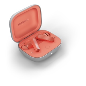 Casti audio Motorola Moto Buds, Bluetooth 5.3, Sunet Hi-Res, Culoare Coral Peach - Img 2