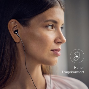 Casti audio Panasonic RP-HJE125E-K cu sunet puternic, design ergonomic, negru - Img 3