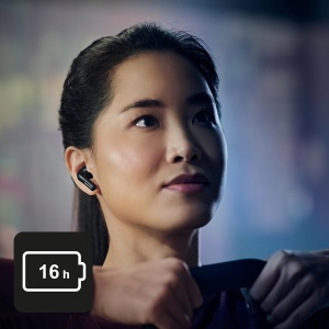 Casti audio Panasonic RZ-B310WDE-K cu Noise Cancelling, Bluetooth, 16 ore autonomie, Negru - Img 2