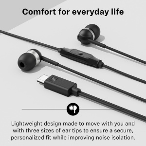 Casti audio Sennheiser CX 80U, USB-C, cu microfon, negru - Img 5