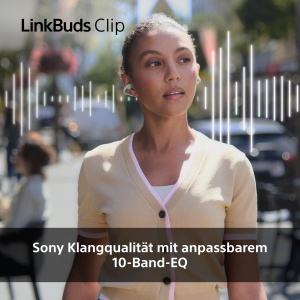 Casti audio Sony LinkBuds Clip, design clip-on, 37 ore autonomie, negru - Img 4