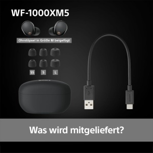Casti audio Sony WF-1000XM5, Noise Cancelling, 24 ore autonomie, design ergonomic - Img 10