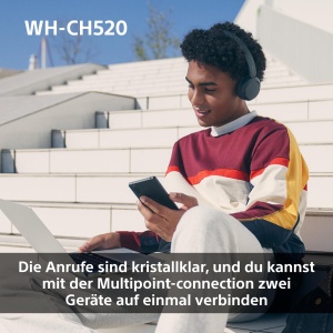 Casti audio Sony WH-CH520, Bluetooth, 50 ore autonomie, negru - Img 7