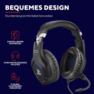 Casti audio Trust Gaming GXT 488 Forze, 50mm, cu microfon pliabil, negru - Img 5