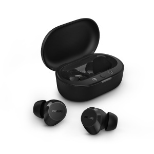 Casti audio wireless Philips TAT1209BK, Bluetooth, sunet natural, bass dinamic, negru