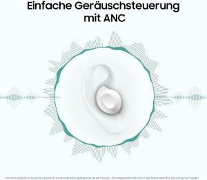 Casti Bluetooth fara fir Samsung Galaxy Buds FE incl. carcasa de fasole araree, anulare activa a zgomotului (ANC), 3 microfoane, control tactil, bas profund, cu cablu de incarcare, grafit [Exclusiv la Amazon] - Img 10