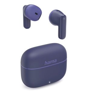 Casti Bluetooth Hama "Freedom Light II" (casti intraauriculare True Wireless cu microfon, casti cu statie de incarcare, durata de functionare 20 h, casti wireless cu recunoastere vocala si control tactil) albastru - Img 2