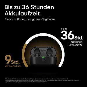 Casti Bluetooth Intraauriculare LG TONE Free T90S cu sunet Dolby Atmos, tehnologie MERIDIAN, ANC (anulare activa a zgomotului), protectie impotriva stropirii UVnano si IPX4 - Negru - Img 6