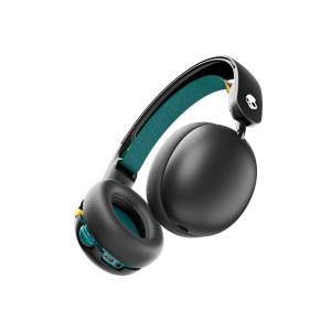 Casti fara fir Skullcandy Grom durata de viata a bateriei de 45 de ore limita de volum compatibile cu dispozitive iPhone Android si Bluetooth - Negru