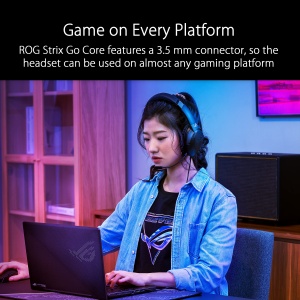 Casti Gaming ASUS ROG Strix Go Core Negru Sunet Hi-Res Microfon AI Noise-Cancelling - Img 6