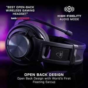 Casti gaming wireless Turtle Beach Atlas Air Open-Back pentru PC 24-bit High-Fidelity Microfon detasabil - Img 2