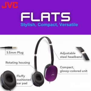 Casti JVC HAS160V Flats Usoare Banda de Cap Violet - Img 2