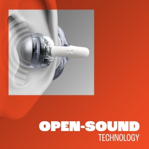Casti wireless JBL Soundgear Clips Ghost Black IP54 32 ore autonomie microfoane cu anulare zgomot - Img 2