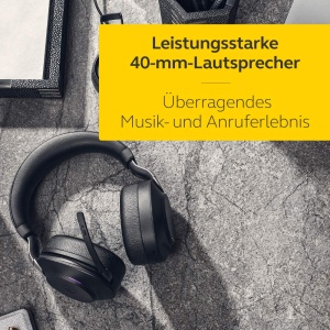 Casti wireless pentru PC Jabra Evolve2 85 - Anulare a zgomotului Casti stereo certificate Microsoft Teams cu baterie de lunga durata - Adaptor Bluetooth USB-C - Negru - Img 6