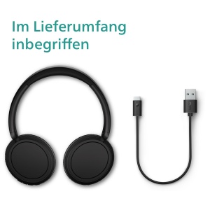 Casti wireless Philips TAH5209BK Bluetooth 65 ore autonomie Dynamic Bass Negru - Img 3