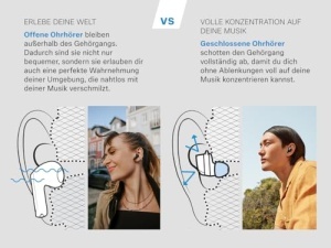 Casti wireless Sennheiser ACCENTUM Open Earbuds Bluetooth IPX4 28h autonomie Sakura - Img 3