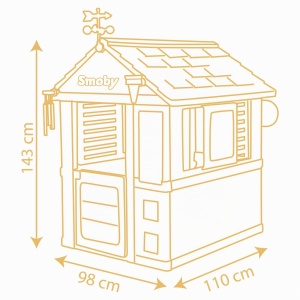 Casuta de joaca pentru copii Smoby 4 Sezoane, 103x122x143 cm, pentru exterior - Img 6
