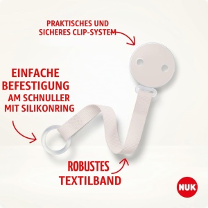 Catarama pentru suzete NUK Mickey Maus cu sistem de prindere simplu, design modern - Img 3