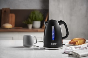 Ceainic electric Russell Hobbs [1.7l, 2400W, iluminare LED albastra] Textures+ (functie de gatit sub presiune, filtru de calcar detasabil, indicator iluminat al nivelului apei, autom. Ceainic 22591-70 - Img 2
