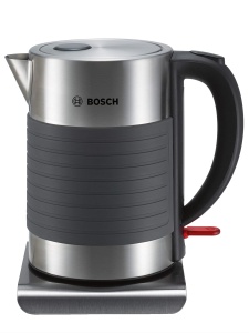 Ceainic fara fir Bosch TWK7S05, oprire automata, protectie la supraincalzire, oprire automata a aburului, curatare usoara, 1,7 L, 2200 W, negru/gri - Img 7