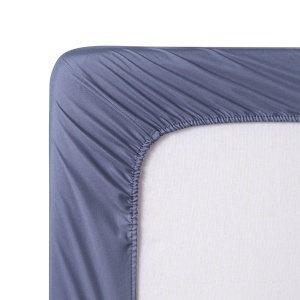 Cearceaf cu elastic din microfibra, Aceo, extra moale, 120 x 190200 cm, Albastru Gri - Img 3