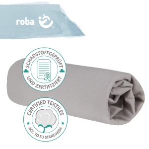 Cearsaf elastic roba Lil Planet 60x120 - 70x140 cm Bio Bumbac Gri - Img 3