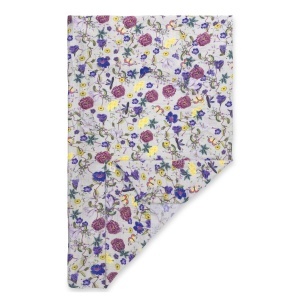 Cearsaf pentru patut bebe hauck 60x120 cm, Musselin, Bej Floral