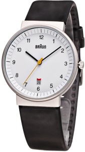 Ceas analogic pentru barbati Braun BN0032WHBKG, cadran alb, bratara din piele neagra, 40mm - Img 2