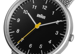 Ceas barbatesc Braun BN0021BKSLMHG, 38mm, curea din otel milanez, cadran negru - Img 3