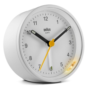 Ceas de birou analogic Braun BC12W, cu alarma crescendo, alb, cu functie de snooze
