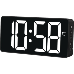 Ceas Digital Hama cu Termometru, Mod Nocturn, Negru