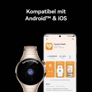 Ceas inteligent HUAWEI Watch 5, 46mm, GPS, 5ATM, Saphirglas, Brown - Img 8