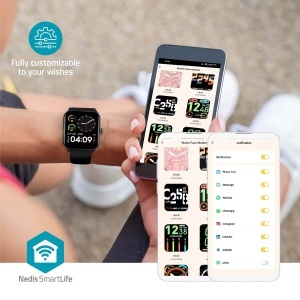 Ceas inteligent Nedis SmartLife - LCD 1,69 - IP68 - Negru - Img 4