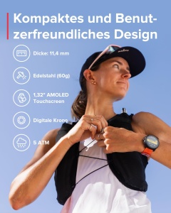 Ceas inteligent SUUNTO Race S cu GPS, AMOLED Touchscreen, 50m rezistent la apa - Img 2