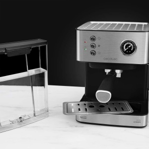 Cecotec Cumbia Power Espresso 20 Barista Aromax Aparat de cafea Putere 2900 W 2 sisteme de incalzire pompa de presiune de 20 bari manometru suport fil - Img 3