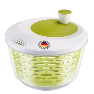 Centrifugator de salate Westmark, capacitate: 4,4 litri, o 23,5 cm, plastic, fara BPA, spinderella, culoare: transparent/alb/verde, 2430224A