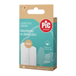 Cerotti din bumbac bio Pic Green, 20 cerotti medii, delicati si dermatologici
