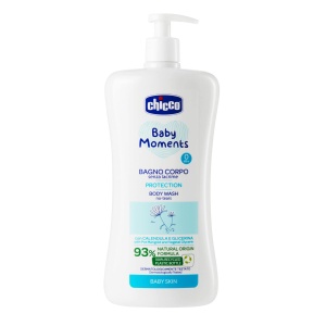 Chicco Baby Moments Baie de corp fara lacrimi, baie cu spuma pentru copii, cu formula naturala, cu extract de galbenela, proprietati calmante, 0+ luni - 750 ml